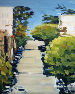 j farnsworth painting of san francisco hills