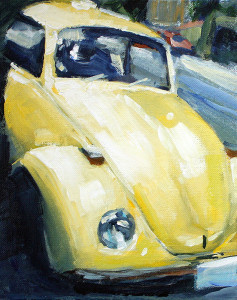 j farnsworth painting of volks wagen beetle vw