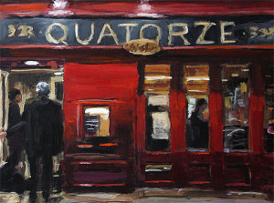 "Quatorze" Acrylic on Panel, 9 x 12 inches, 2010